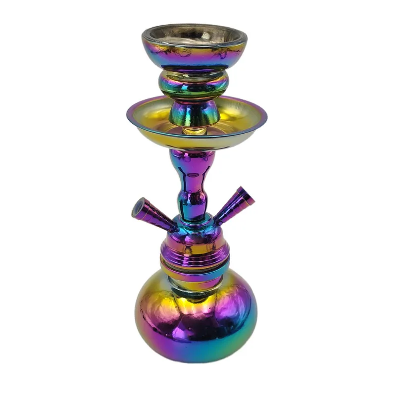 2022 Rainbow Aluminum Glass Tobacco Arab Hookah Shisha For Bar Party hookah Accessories