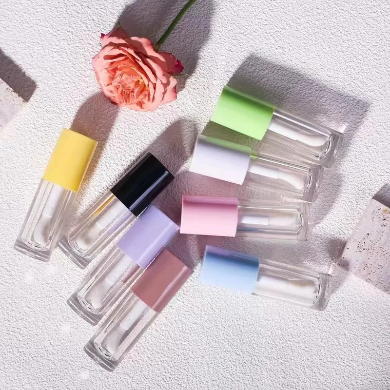 custom lipgloss tubes and packaging tube Big Brush Applicator Lip Gloss Packaging Wand Empty Lip gloss Tube With Stopper