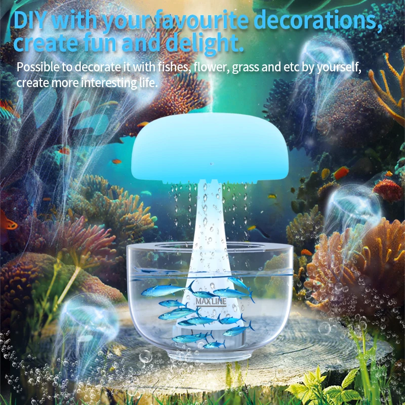 New Inventions 2024 Rainwater Distributor Smart APP Home Lights Sleep Aid Therapy Device Instrument Air Humidifierfor Insomnia
