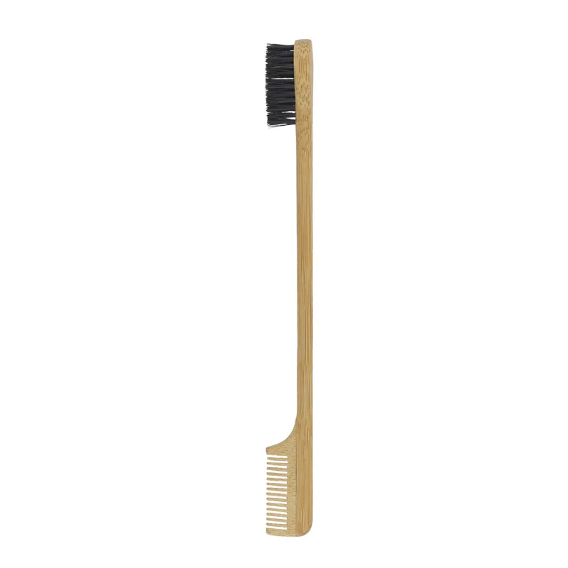 Инструмент для макияжа с фирменной маркой, кисть для бровей с бамбуковой ручкой, Экологически чистая Двусторонняя кисть для бровей, Кисти OEM (1600621135881)