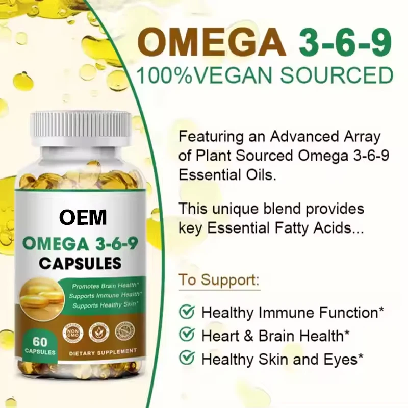 New Arrival OEM ODM Private Label Food Supplement omega 3 6 9 Capsules 120pcs Fish Oil Softgels omega3 capsule