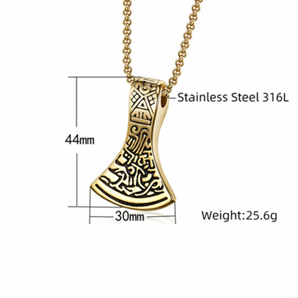 Модные скульптура Творческий топор висит титановая сталь мужское ожерелье