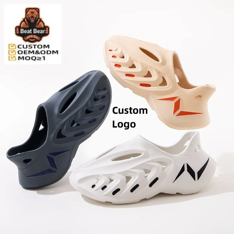 Mens Clogs Beach Sandals EVA Men Hollow Garden Shoes Custom Hole Slippers Sneakers Water Shoes Slip On Foam Runner