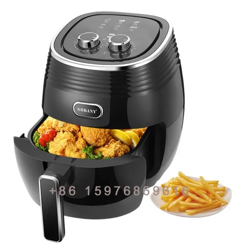 4L 1350W 220V Mti-function Air Fryer Oil free Health Fryer Cooker Smart Touch LCD Deep Pizza Fryer for French