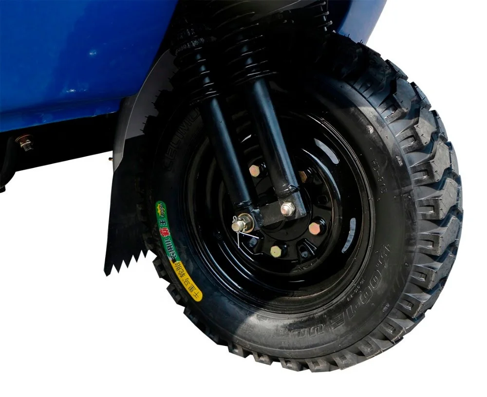 motorized gas powered three wheel sanitation tricycle with dump with closed cabin