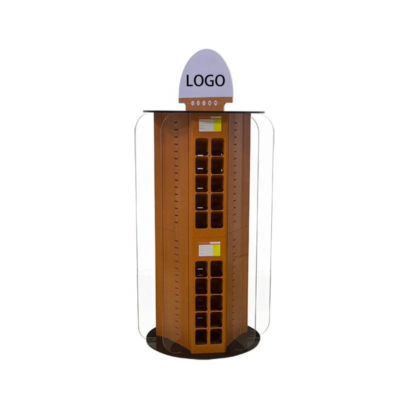 Wholesale Rotating Floor Standing Cell Phone Accessories Counter Display Rack