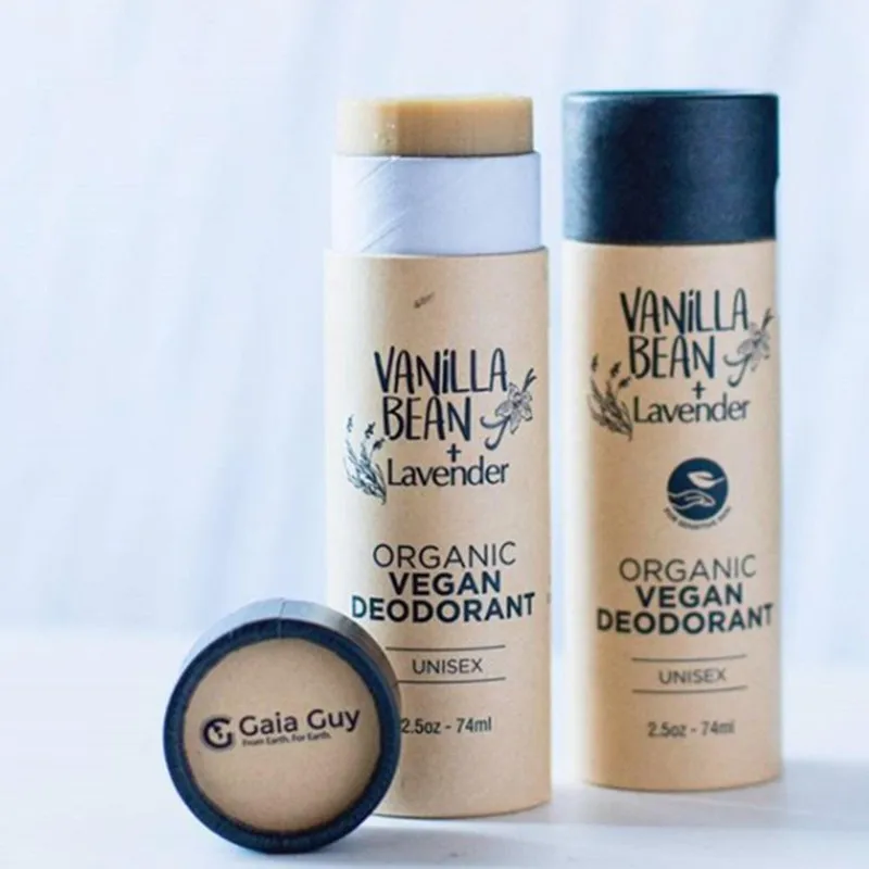 Eco-Friendly Cardboard cylinder tube containers for balm packaging push up paper tube custom label printed