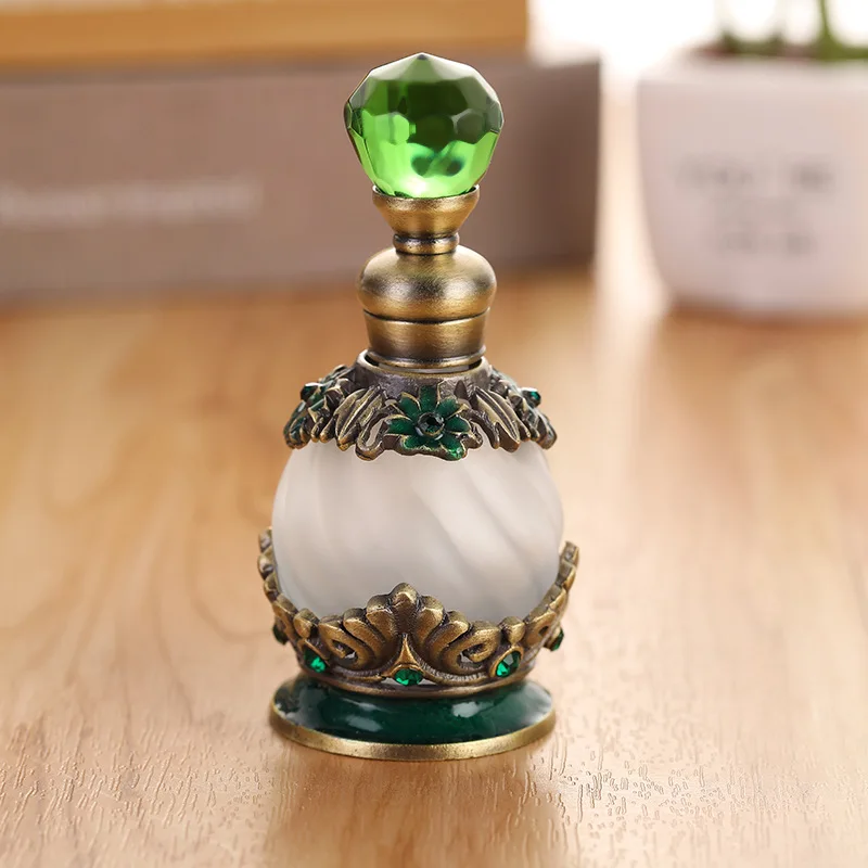 
crystal al rehab empty perfume bottle dubai 15ml arab perfume glass bottles butterfly gem lid 