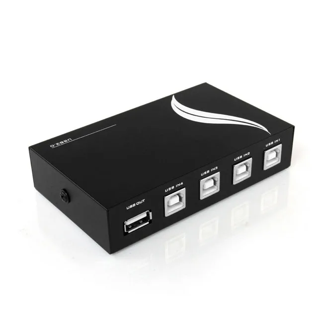 USB 2.0 4 Ports Sharing Switch Switcher Adapter Box Hub for PC Scanner Printer