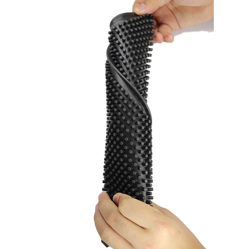 Black Rubber Bar Service Spill Mat, Barber Station Mat Flexible Bar Mat Set for Countertop, Waterproof Home Bar Mats Restaurant