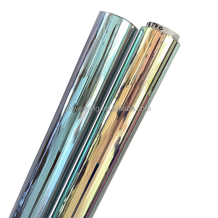 Transparent PVC Dichroic Iridescent Film Roll For Cosmetic Bags