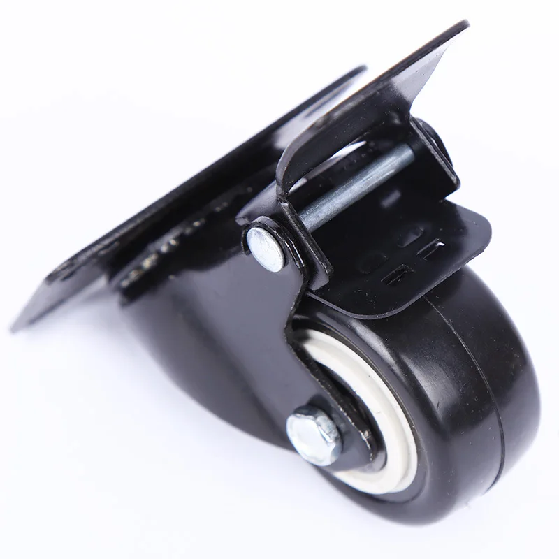 M 2,5 дюйма 63 мм плоский тормозной ролик из ПВХ легкие мебельные ролики