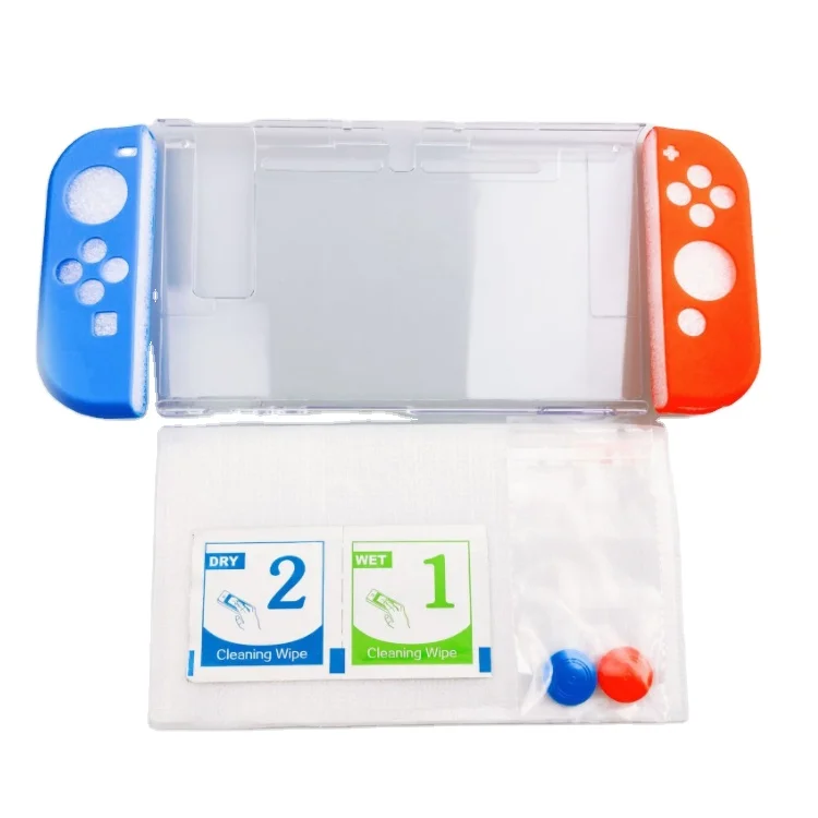 Accessories PC Plastic handle Silicone Protective Cover Case for Nintendo switch Game Console Protective Case set