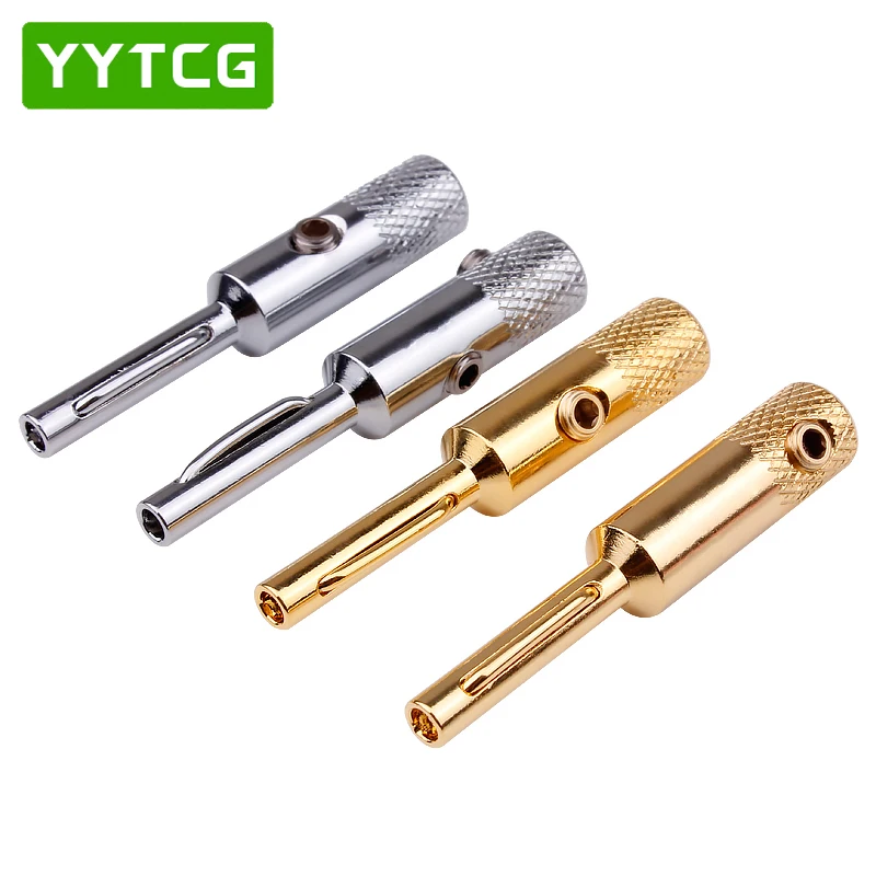 Gold Plated Frozen Banana Head Audio Banana Plug Speaker Speaker Plug