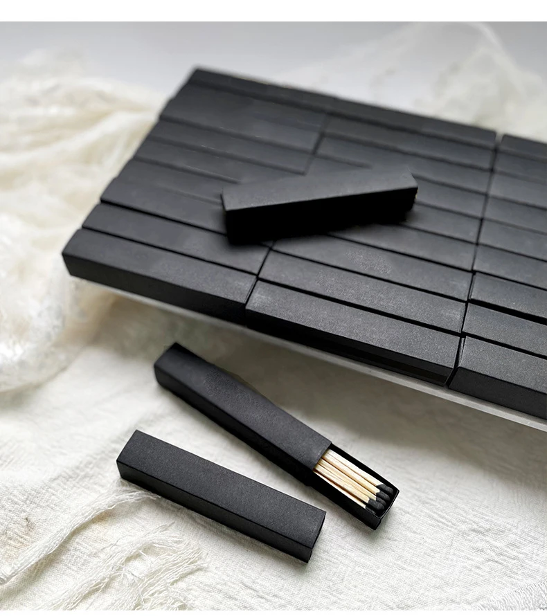 China Factory 96mm Retro Exquisite Birthday Candle Match Black Bronzing Long Match