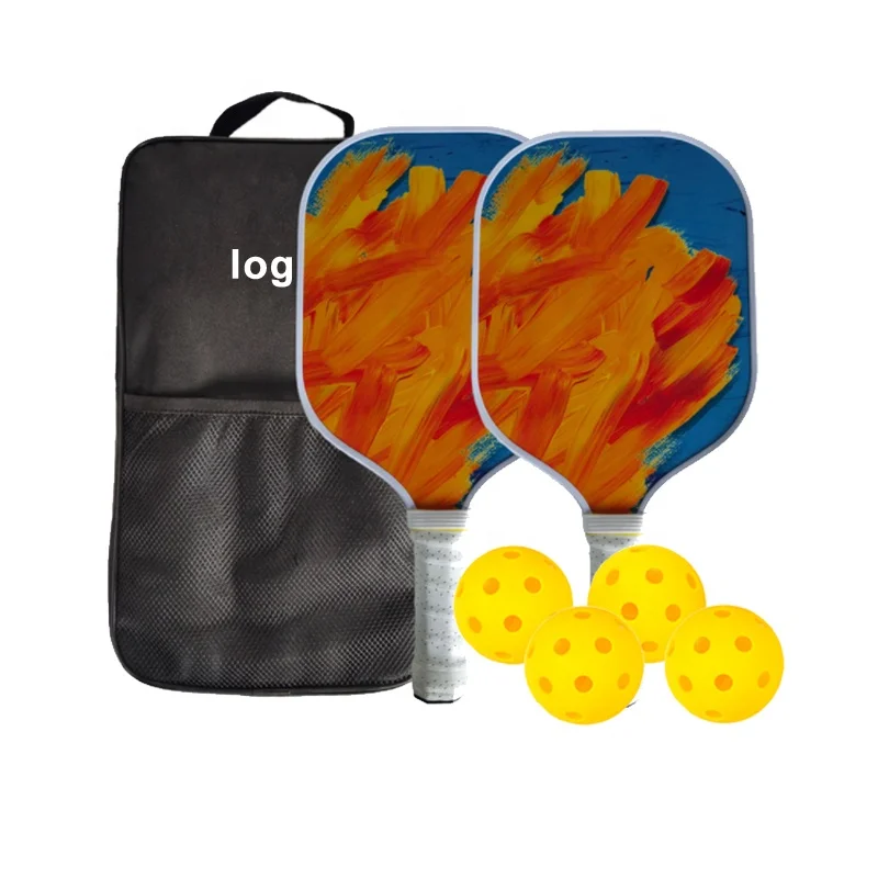 Premium pickleball paddle good pickball parts eco aluminum core 2 pcs neoprene grm racque pp glass fiber pick ball tracket bat