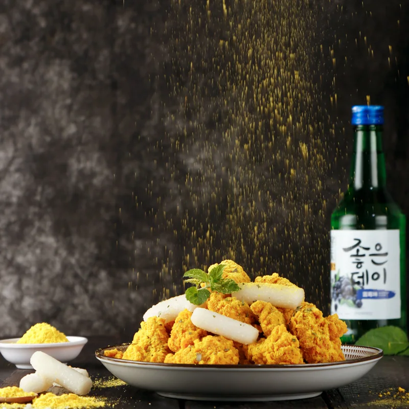 Korean Fried Chicken Seasoning Powder | 500g Curry Cheese Flavor Fried Food Seasoning Golden Color Powder