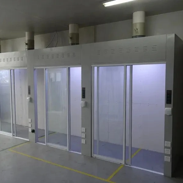 Walking In Larger Vented Filter Ducted Metal Laboratory Chemical Fume Hood Cabinet