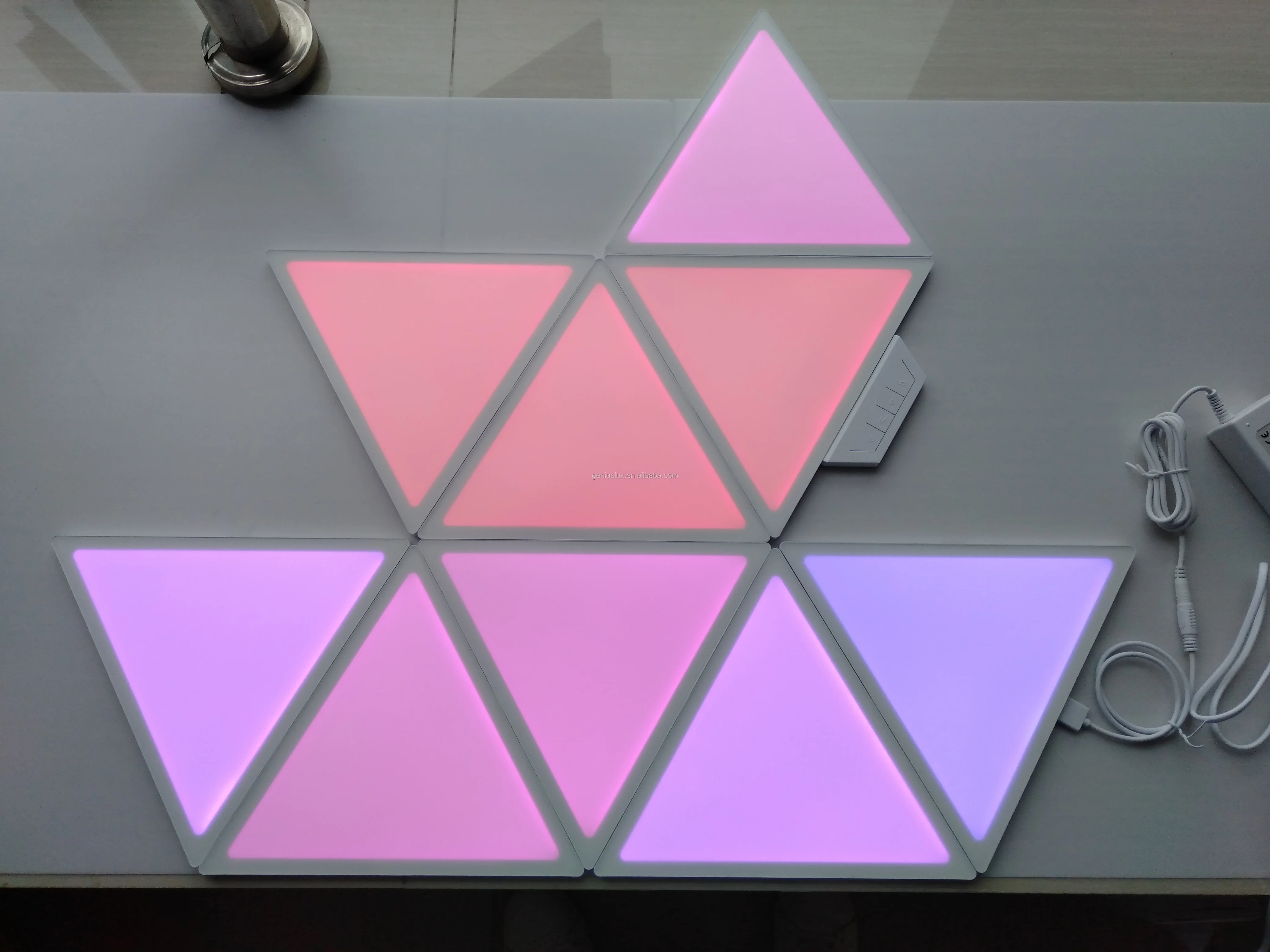 surface mount DIY Kit night Wall Lamp indoor wifi led magic home decor Triangle Led Panel light