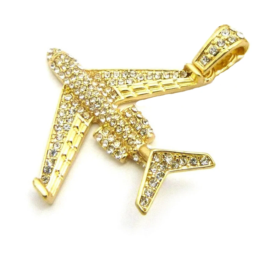 Wholesale Cheap 14k Gold Cuban Chain Necklace Warcraft Hip Hop Jewelry Iced out Pendants