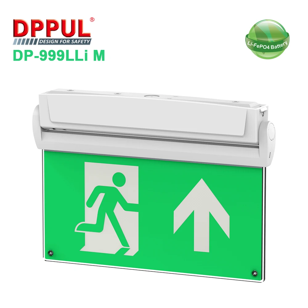 Backlight Replaceable Indicator Film Multiple mounting Plastic LED Light LiFePO4 Emergency exit Sign