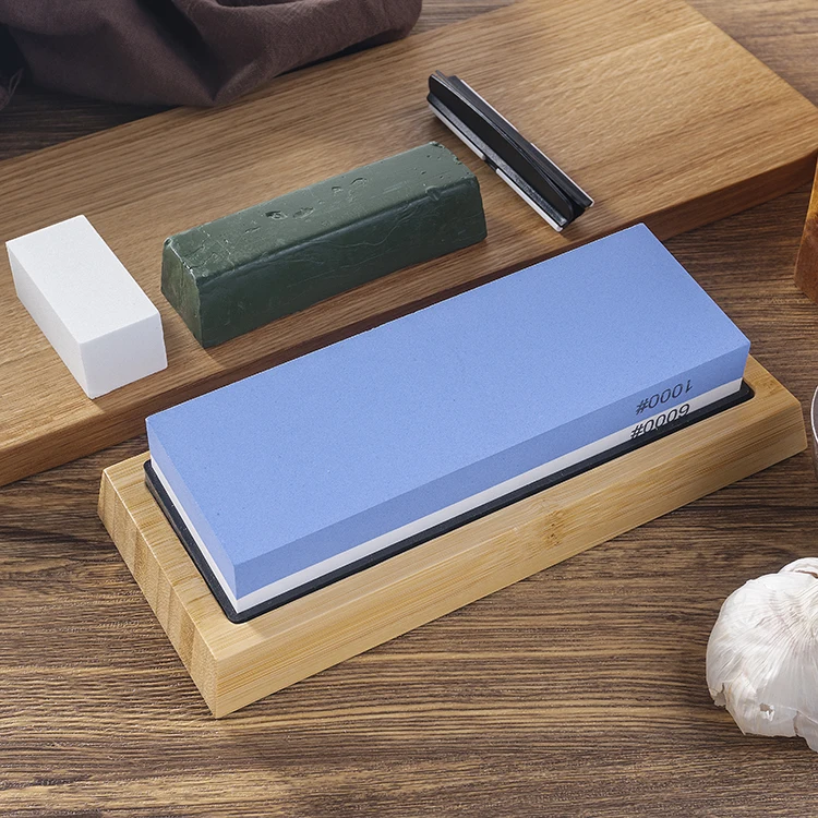 Dual Sided 1000/6000 Grit Professional Whetstone Knife Sharpener Stone Whetstone Sharpening Kit