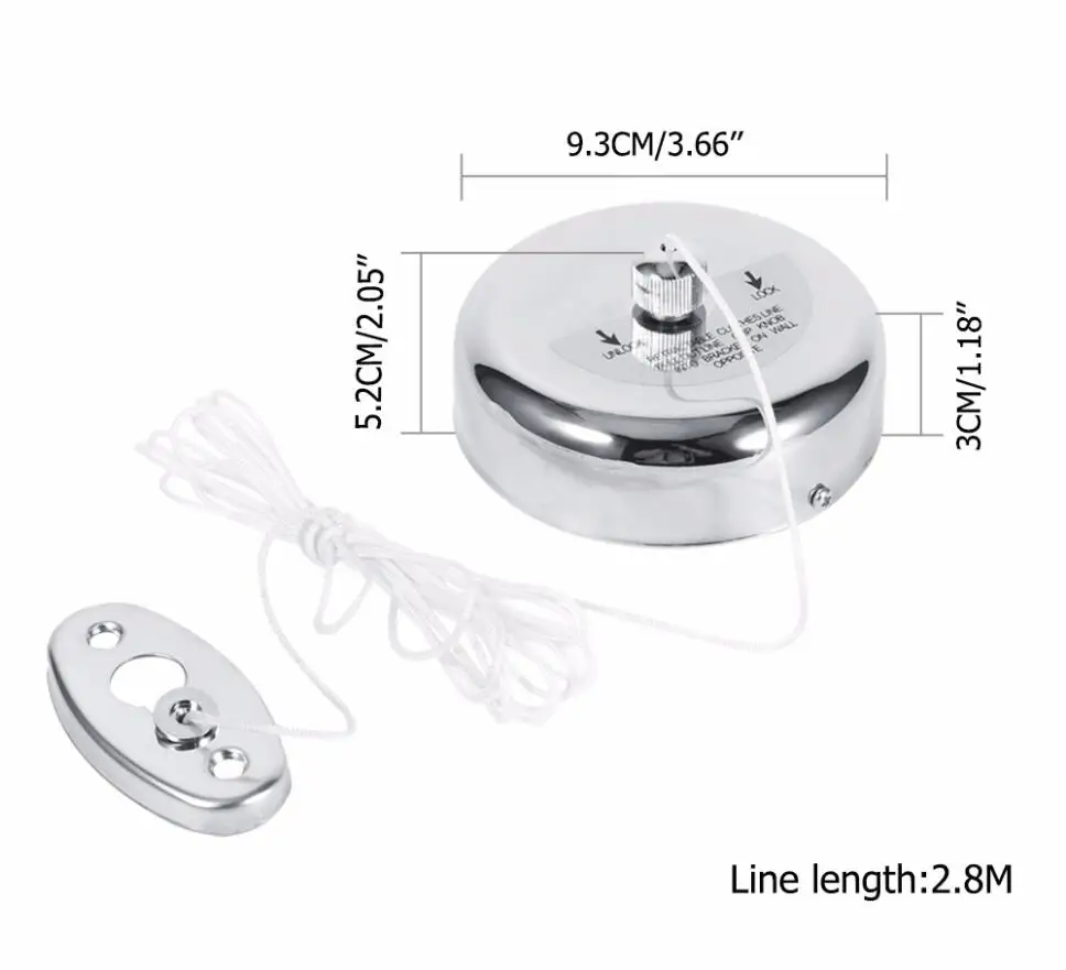 Retractable Clothesline 304 Stainless Steel Durable with Heavy Duty Adjustable Rope Shower Clothes Line for Outdoor and Indoor