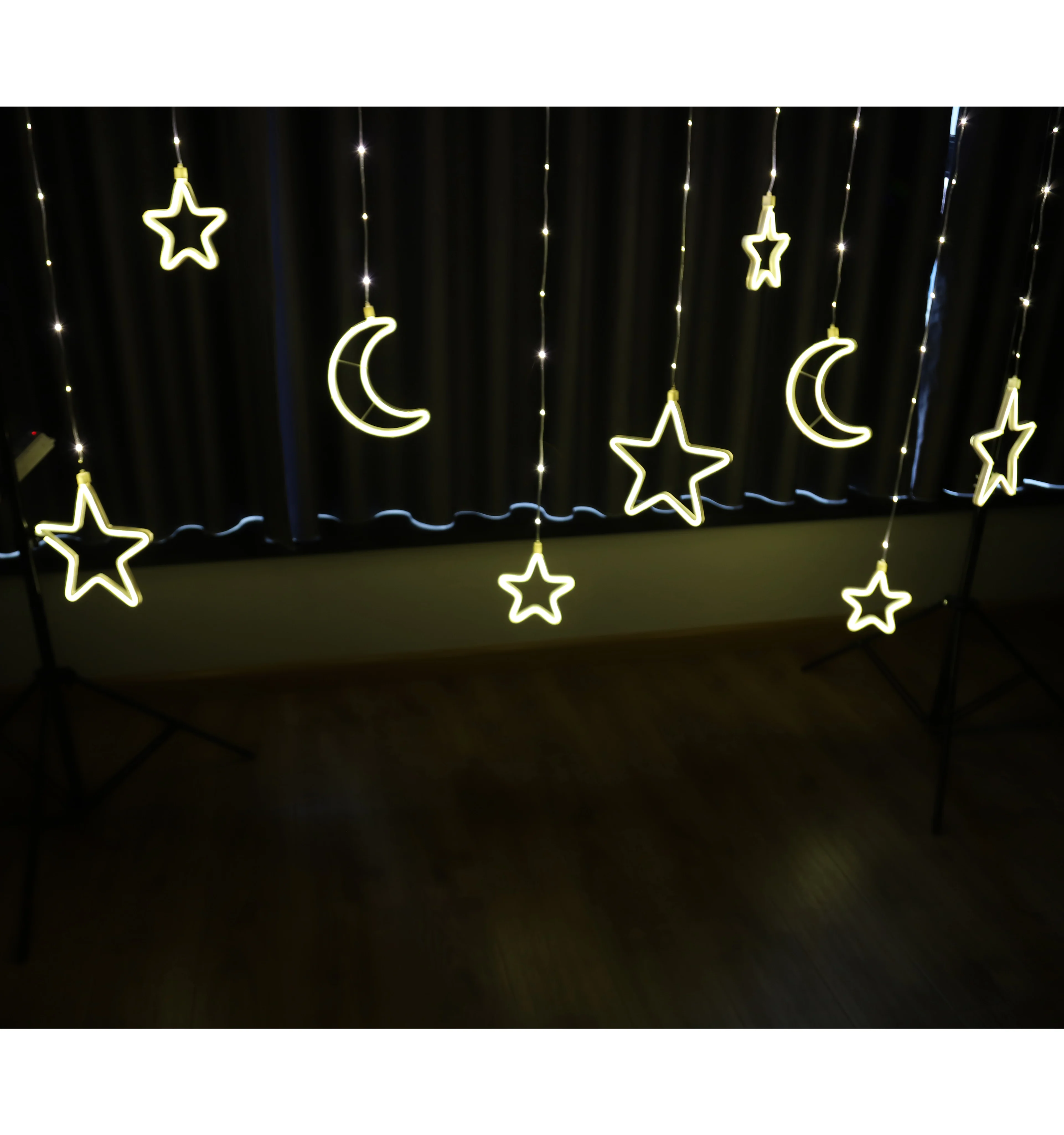 Stars led flashing string lights curtain lights wedding Christmas ramadan decorations lights