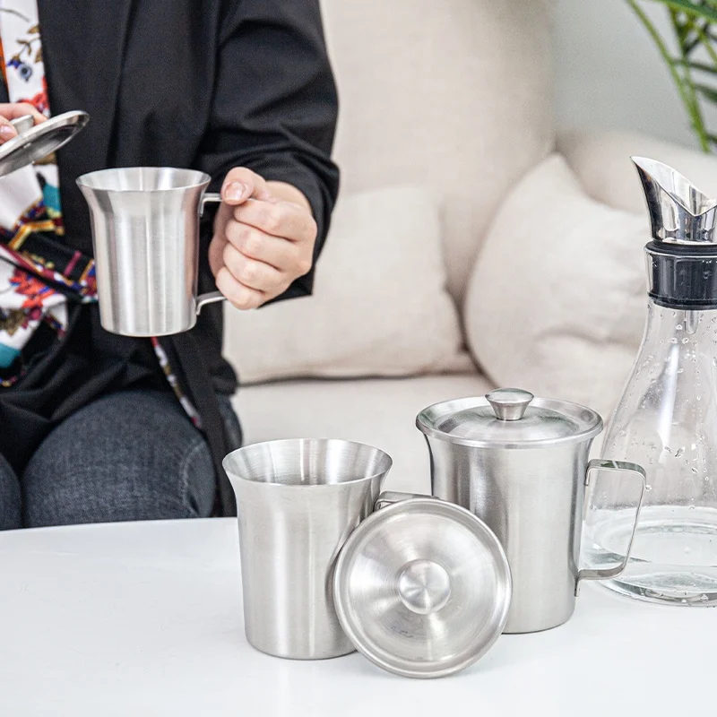  Прямая продажа с завода металлическая кружка из нержавеющей стали вакуумная Термокружка дорожная для кофе и чая Набор кружек крышкой