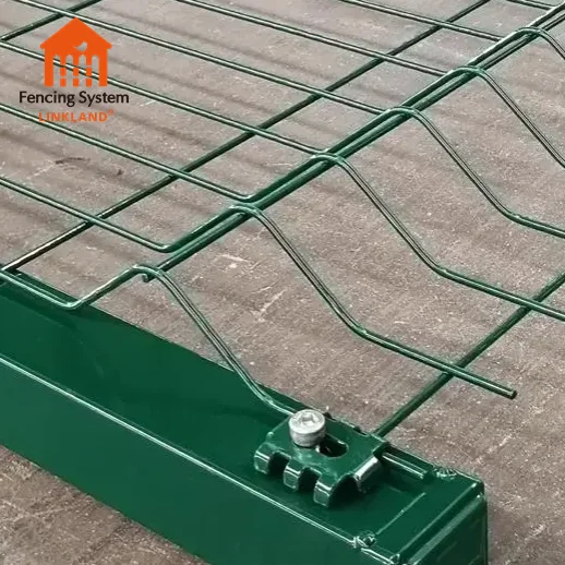 Eco friendly fence designs pvc coated 3d v bending metal mesh fencing