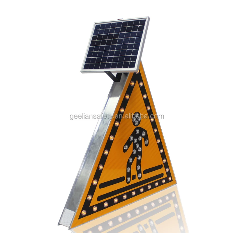 superior quality solar powered led LED traffic sign board with light road led traffic sign solar light with traffic signage