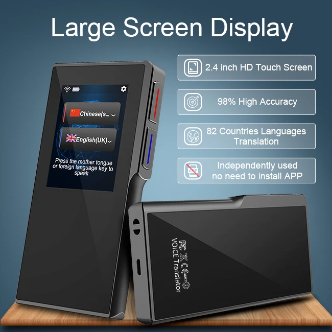 Best Sell Translator Device With Wifi  English to Spanish Translation Intelligent Ai Voice Translator For Business