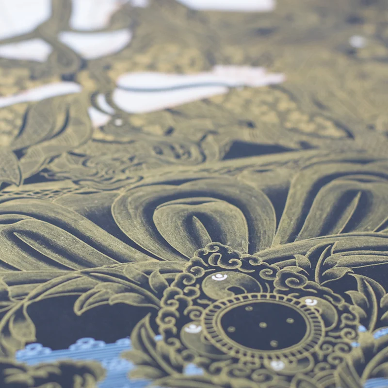 
The Tibetan Buddha pattern gold stamping Thangka 