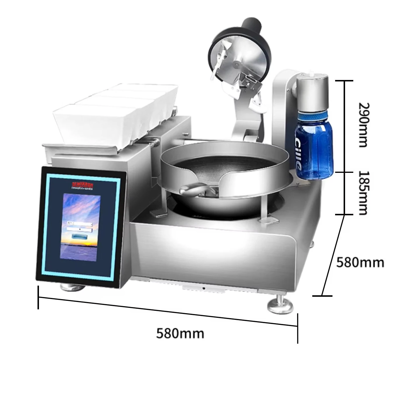 A powerful manufacturer specially supplies a touch screen automatic feeding cooking machine to save manpower