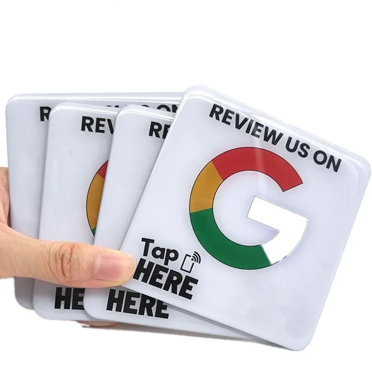 Custom Programmable QR Code business RFID Card NFC Online Review Card Social Network Connected Plates