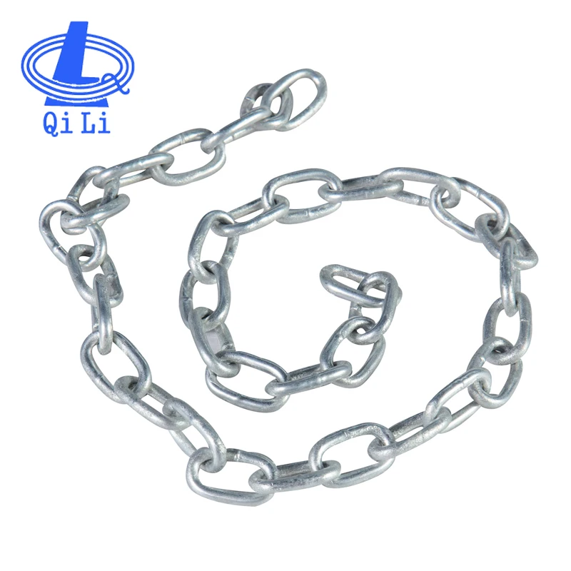 DIN766 electro galvanized short link calibrated anchor chain