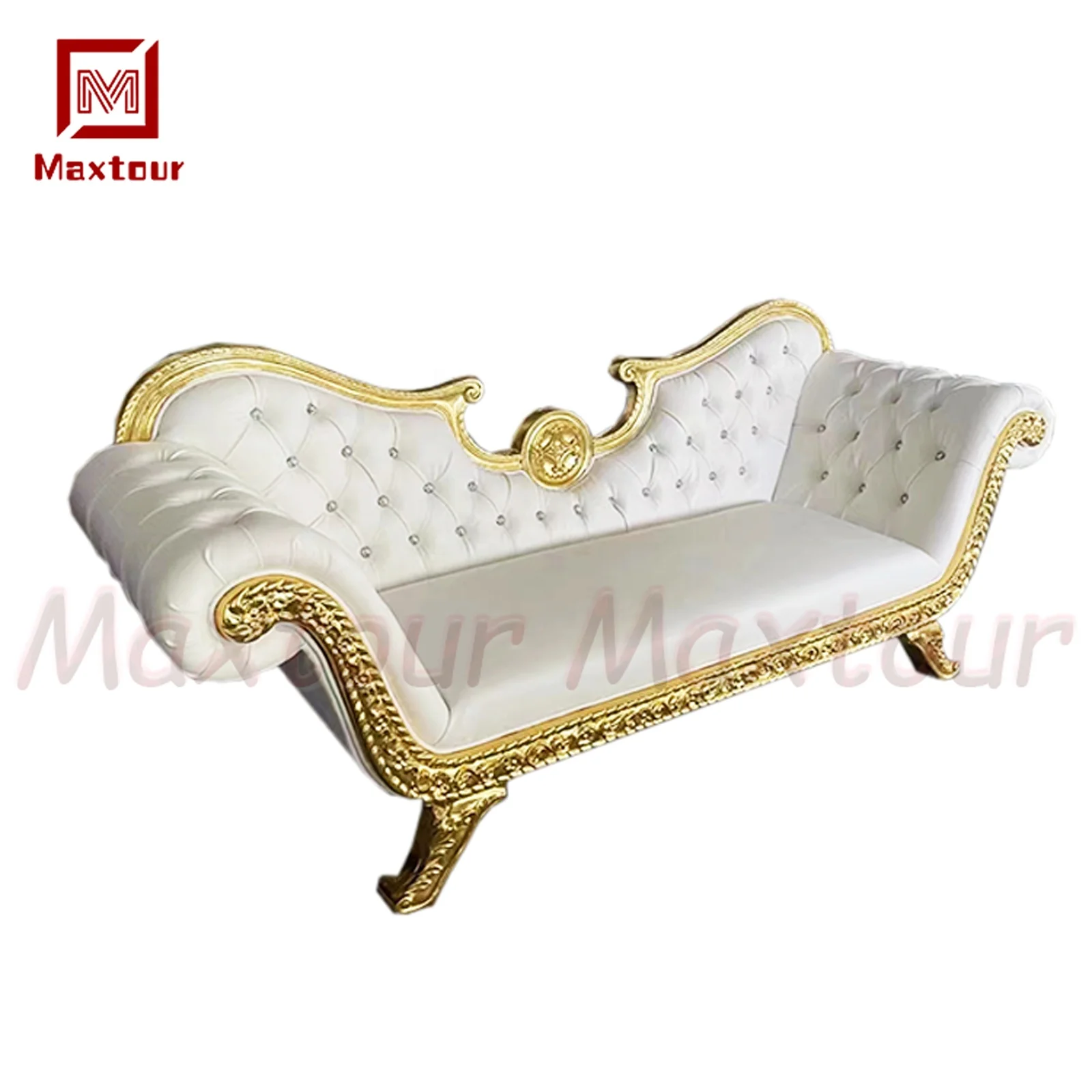 Wedding Hall Furniture Hot Sale Royal Bride Groom Comfortable Sofa Furniture Luxury Leather Wedding Sofa