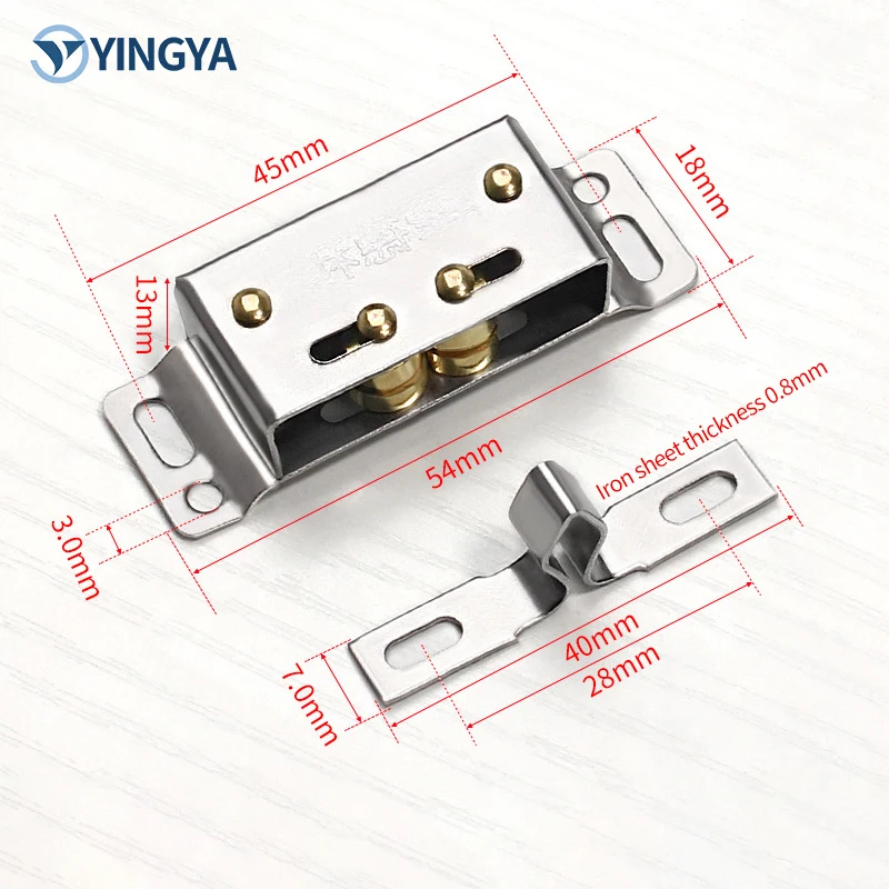 Magnetic Cabinet Catch Furniture Magnetic Spring Door Stopper for Kitchen Dining Bedroom Living Room Application