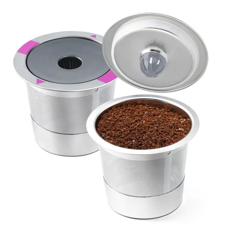 Stainless Steel K-cups Reusable Coffee Capsule K Cups Coffee Pods with Filters