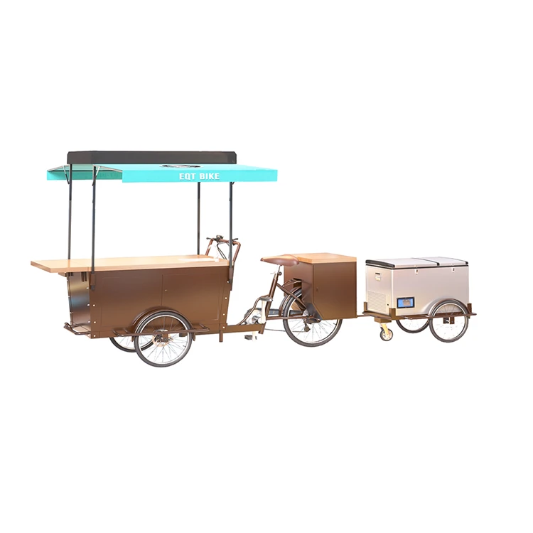 China Made Electric Mobile Coffee Tricycle Cargo Bike For Sale