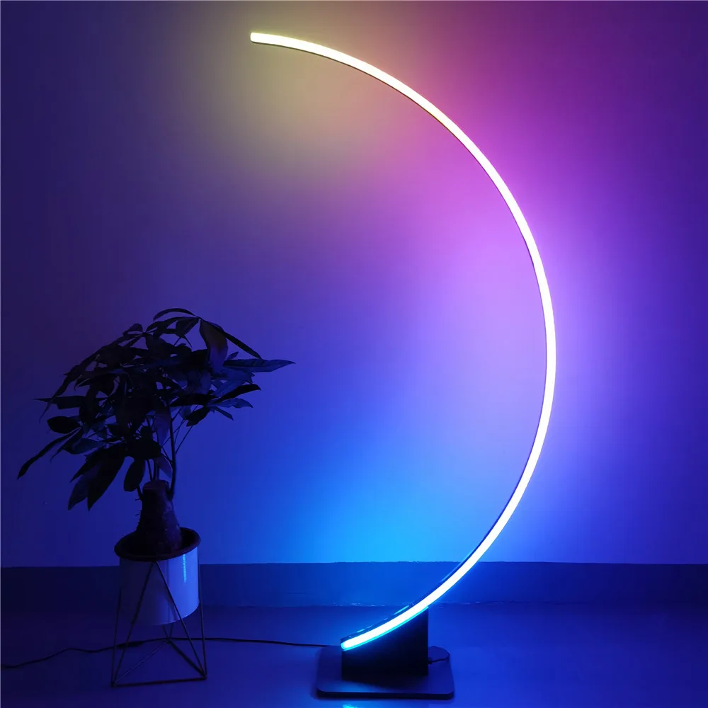luna floor lamp reading Fishing Rod Fish Arc Long Arm Floor Lamp for Lounge
