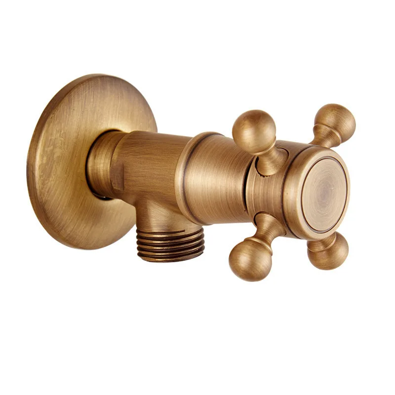 Antique control bathroom water stop valve toilet faucet accessories brass angle valve