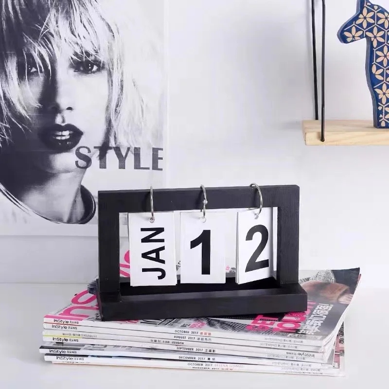 Wooden Calendar Decor Wooden Desk Calendar Rack Wood Advent Calendars