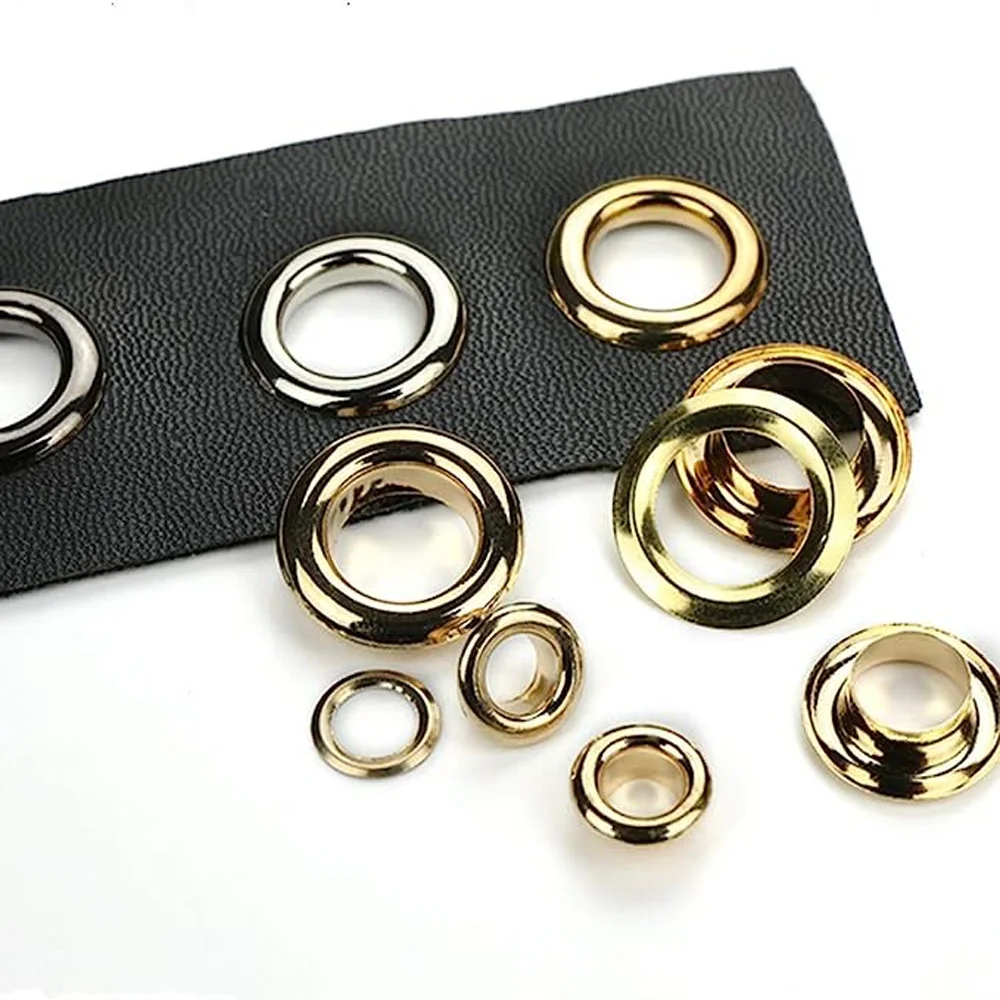 10mm High quality Shiny Gold brass flat eyelets and grommets