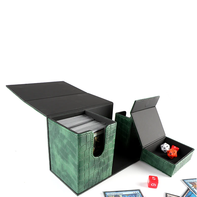 Top Fashion Outdoor Magnetic Leather Tarot MTG TCG Trading Card Case Yugioh Deck Box