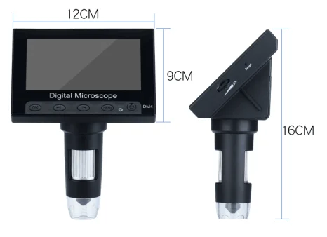 Портативный электронный эндоскоп с 8 светодиодами, увеличительное стекло, камера, микроскоп, цифровой микроскоп с ЖК-дисплеем 4,3 дюйма