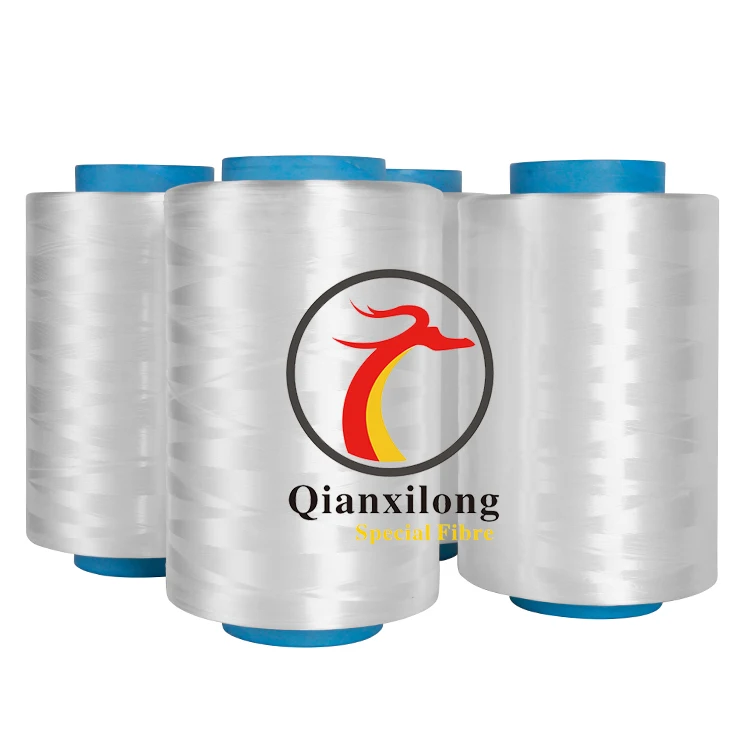QianXiLong High Modulus Low Creep Raw White Color UHMWPE Fiber Filament Yarn 20D