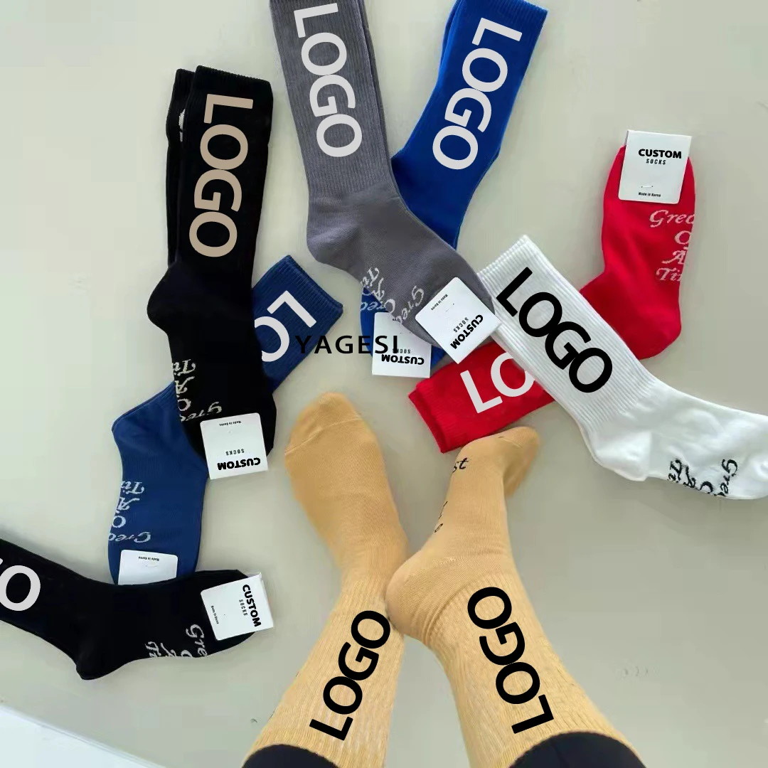 High quality crew designer cotton ankle women logo unisex compression sports grip custom socks & hosiery