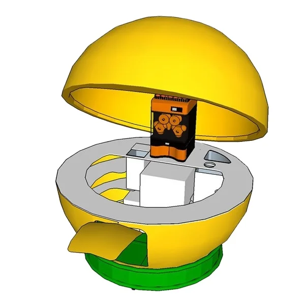 Fiberglass orange juice kiosk fresh juice bar fruit shape kiosk juice cart lemonade outdoor food kiosk
