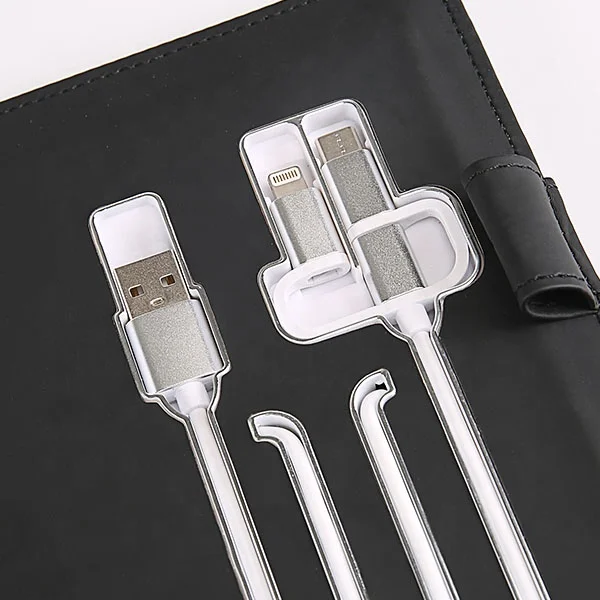 
Hot sale A5 fabric power bank notebook with wireless charging 